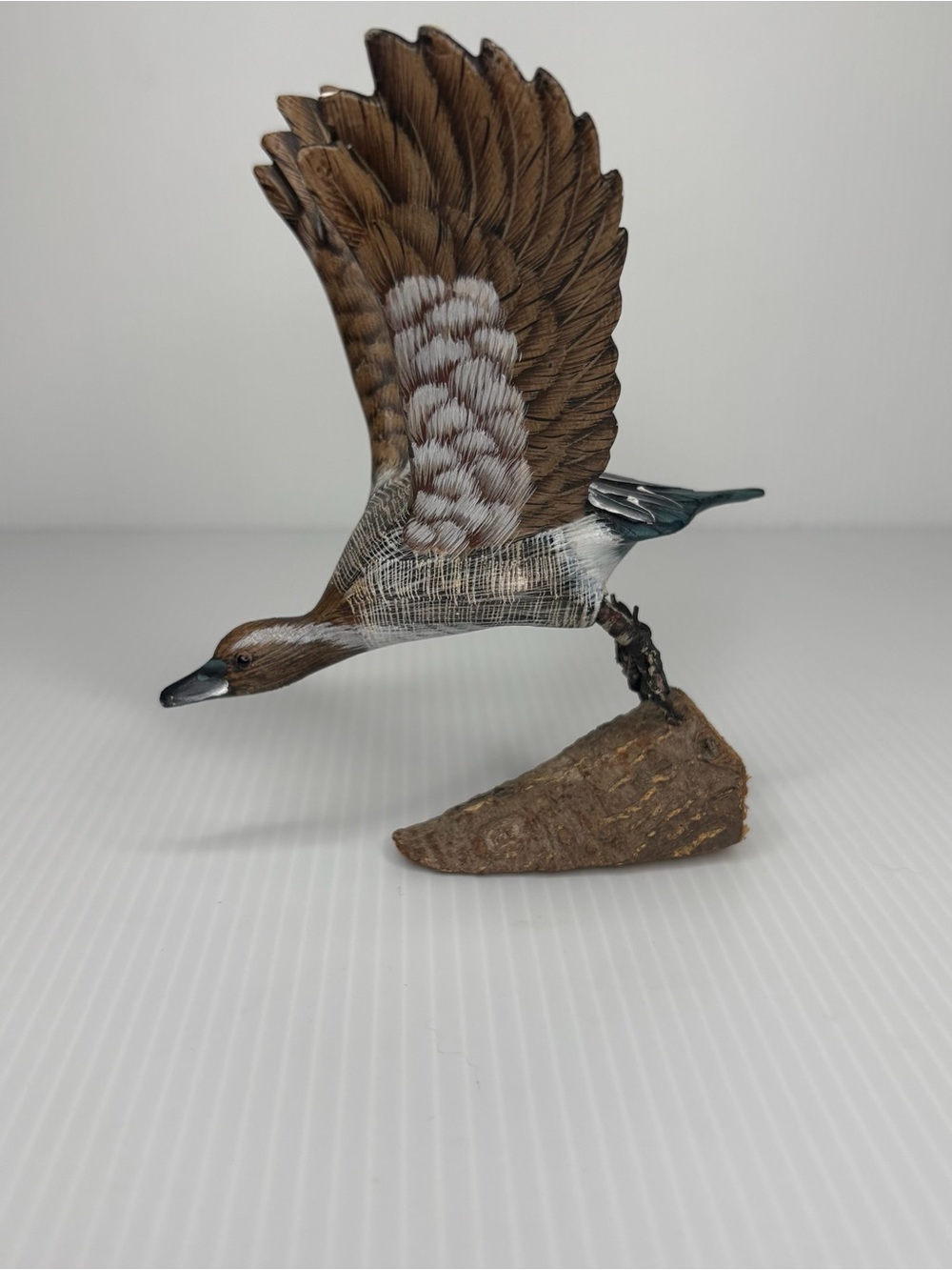 Vintage Wood Duck In Flight Folk Art Decoy Home Decor Cottagecore Woodsy Rugged